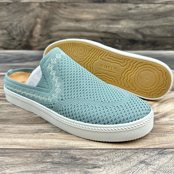 NIB Earth Origins Zilly 8 39 Slip On Comfort Casual Sneaker Mules Dusty Green - Picture 4 of 13